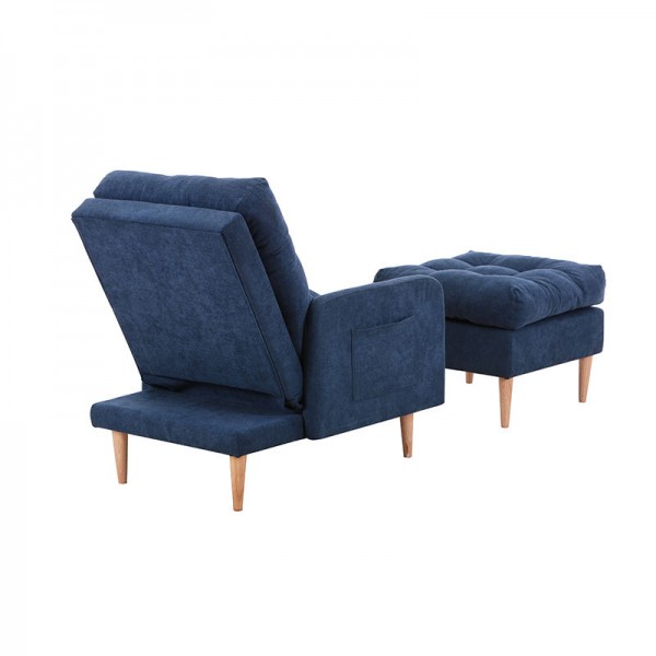 Hot Sale Living Room Furniture Modern Living Room Sofas Fabric Single Sofa with Footstool Reception Sofa