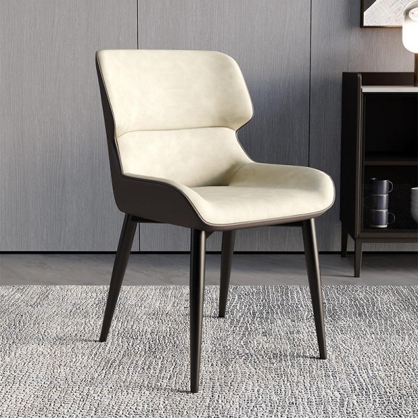 Nordic Style Modern Simple Home Dining Chair with Light Luxury Soft Backrest Bag for Hotel Restaurant Desk Stool Living Room Use