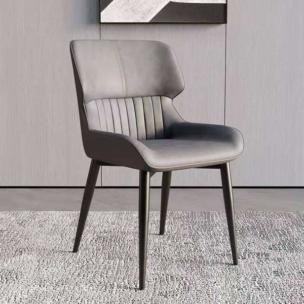 Nordic Style Modern Simple Home Dining Chair with Light Luxury Soft Backrest Bag for Hotel Restaurant Desk Stool Living Room Use