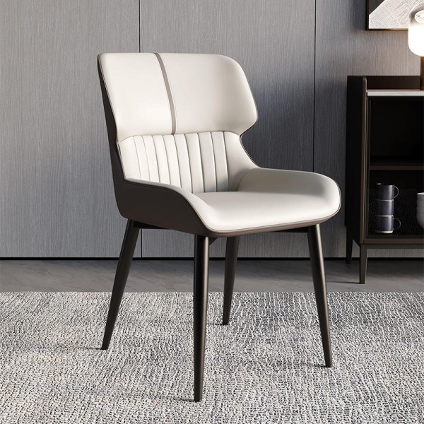 Nordic Style Modern Simple Home Dining Chair with Light Luxury Soft Backrest Bag for Hotel Restaurant Desk Stool Living Room Use