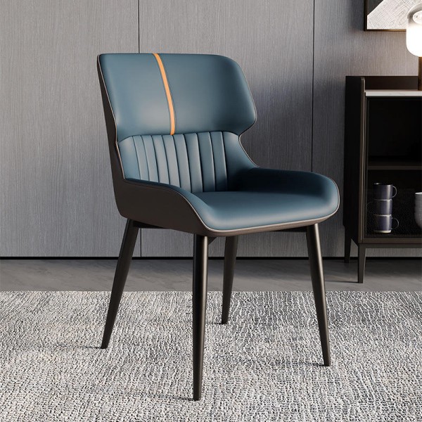 Nordic Style Modern Simple Home Dining Chair with Light Luxury Soft Backrest Bag for Hotel Restaurant Desk Stool Living Room Use