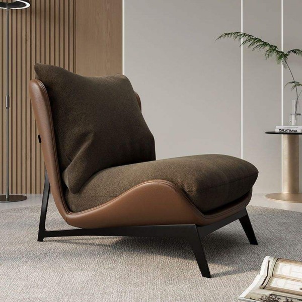 Modern Italian Leisure Chair with Ottoman Soft Accent Furniture for Home Office Bedroom or Apartment for Living Room