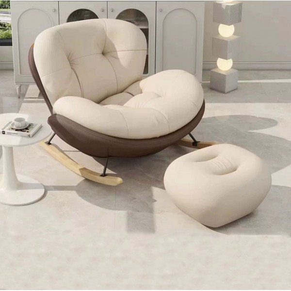 Modern Luxury Living Room Chairs Rocking Recliner Chair Lounge Sofa Single Lazy Upholstered Adult Indoor Bedroom Relax Furniture