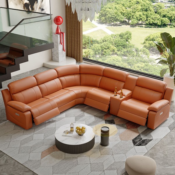 Customised Comfortable Soft Leather Luxury Living Room Cinema Sofa Modular Recliner Sofa Set Furniture