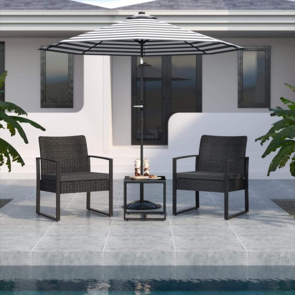 High-quality Leisure Rattan Garden Outdoor Furniture Outside Furniture Dining Table and Chairs with Patio Furniture