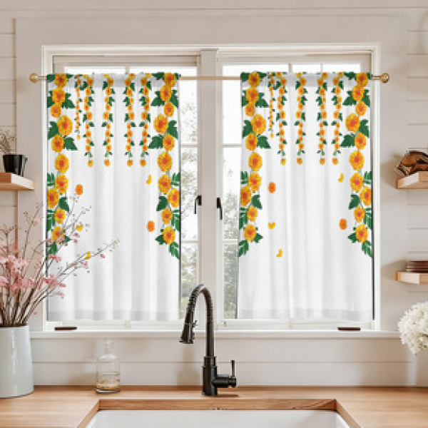 1pc new 2025 four season window screen 3D digital printing manufacturer direct sales bedroom living room decoration pole through window