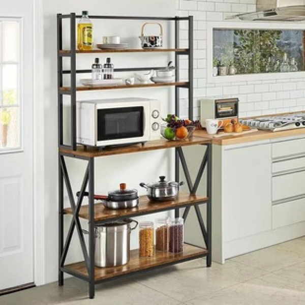 Amazon hot selling house microwave oven rack, kitchen pots, pans, spice rack, kitchen storage rack, bread rack, cross-border