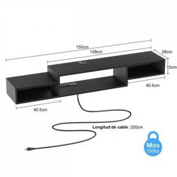 Living room, bedroom, wall mounted TV cabinet, background wall cabinet, modern minimalist combination, wall mounted partition, decorative rack, set-top box