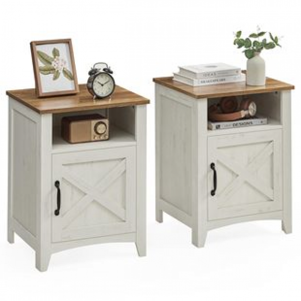 Simple and modern bedroom bedside table with barn, door edge table, large storage space, coffee table, sofa edge table, cross-border direct sales