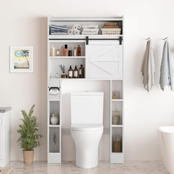 Panel bathroom narrow storage cabinet corner floor standing storage cabinet barn door storage cabinet Amazon foreign trade hot selling trend