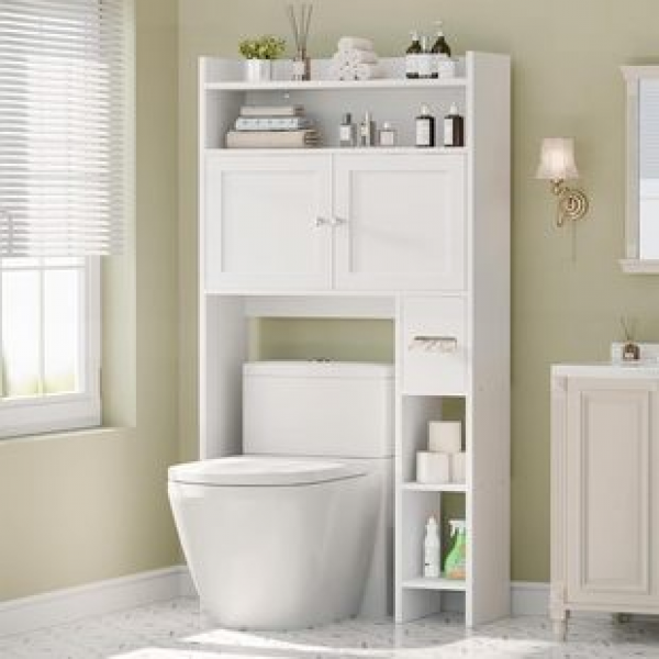 Panel bathroom with side frame corner floor standing storage cabinet with double door storage cabinet, Amazon foreign trade hot selling trend