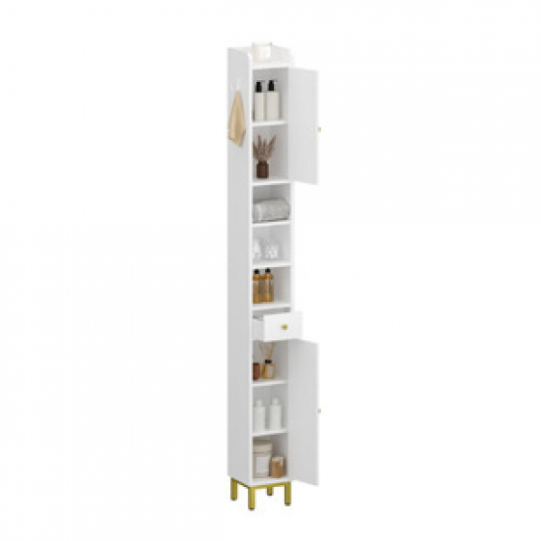 Panel bathroom narrow storage cabinet corner floor standing storage cabinet with adjustable shelf Amazon foreign trade hot selling trend