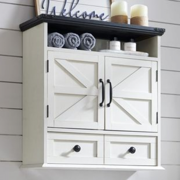 Bathroom wall cabinet storage cabinet with double door storage cabinet Amazon cross-border foreign trade hot selling plate bathroom narrow storage cabinet