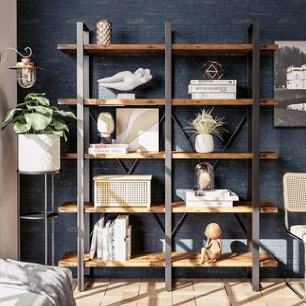 Cross border manufacturer direct sales retro beautiful multi-purpose multi-layer storage rack bookshelf load-bearing strong use kitchen cloakroom