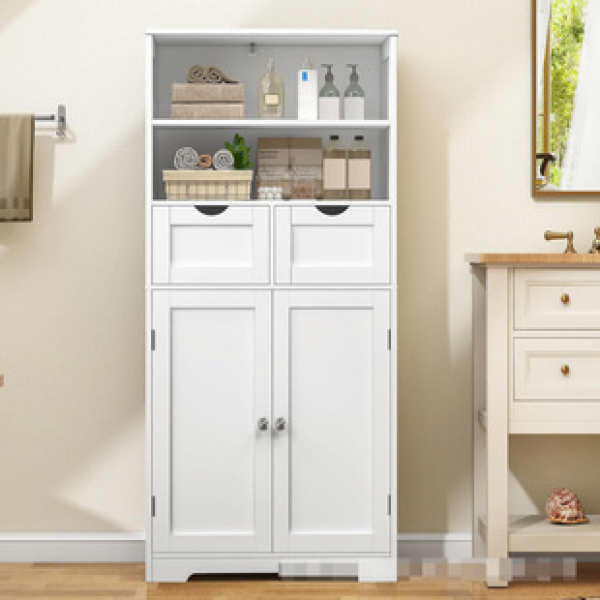 Cross border Amazon hot selling shelf with adjustable storage rack and high cylinder bathroom cabinet factory direct sales