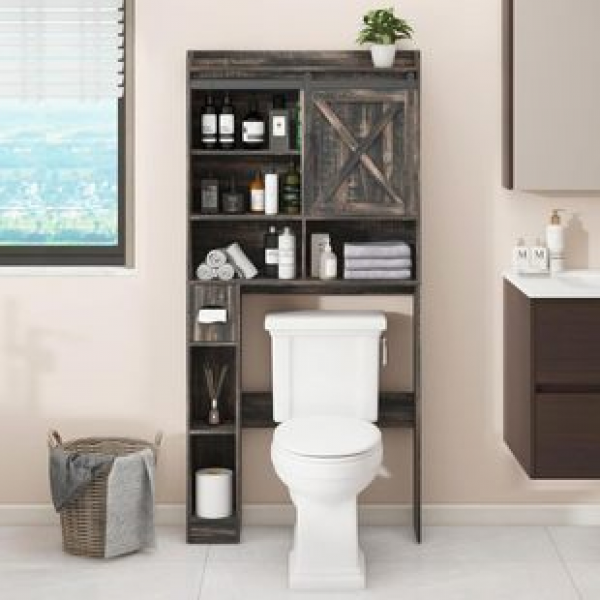 Panel bathroom, narrow storage cabinet, corner for home use, space saving with double door storage cabinet, Amazon foreign trade hot selling trend