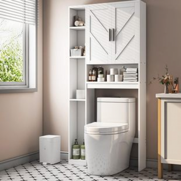 Cross border Amazon foreign trade hot selling corner floor standing storage cabinet with double door storage cabinet panel bathroom storage rack
