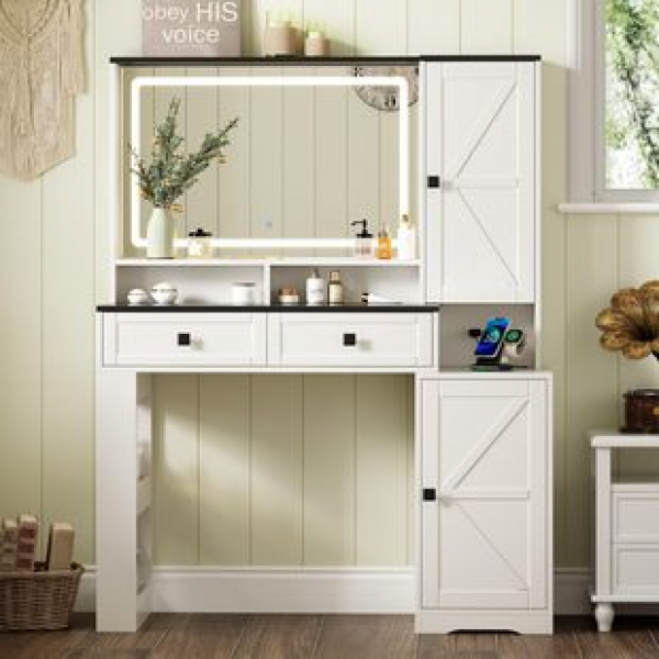 Minimally designed internet celebrity dressing table, bedroom, small-sized dressing table, storage cabinet, integrated dressing table, cross-border factory direct sales