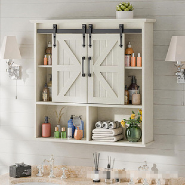 Amazon foreign trade hot selling wall mounted bathroom storage cabinet with double door storage cabinet panel bathroom narrow storage cabinet trend