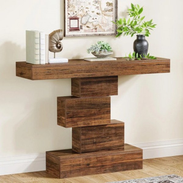 Nakaguwabi sabi style homestay desk, table, strip table, vintage table, scenic table, light luxury American entrance table, entrance table