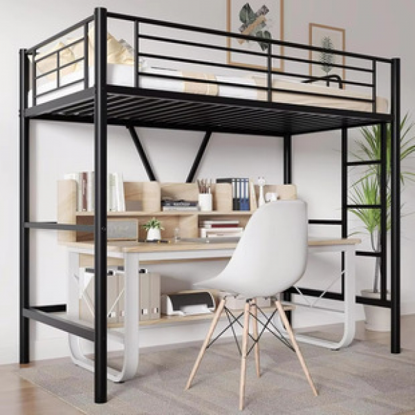 Cross border manufacturer direct sales of wrought iron elevated beds, saving space on the bed, with empty beds on the top and bottom, and separate bunk beds. Hot selling trend