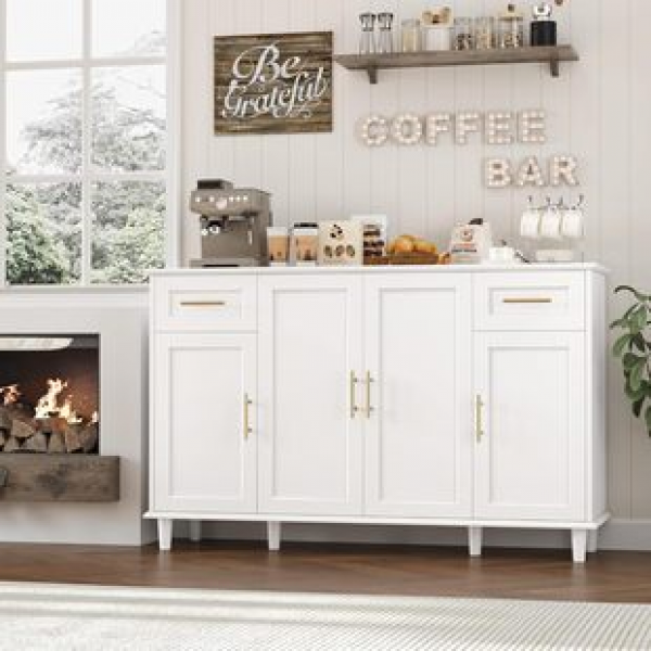 Dining cabinet, kitchen storage cabinet, wine cabinet, modern and simple living room wall mounted integrated storage cabinet, solid wood light luxury cabinet