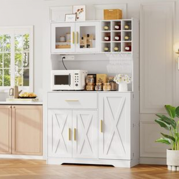Factory direct sales suitable for kitchen, living room storage rack, Amazon export cross-border bathroom storage cabinet with LED lights