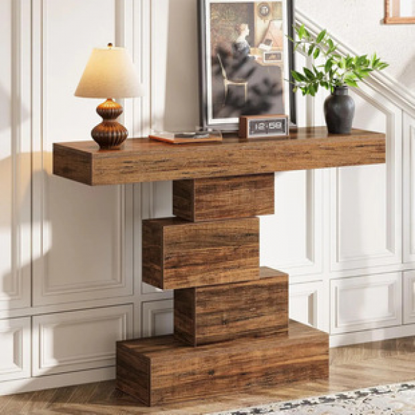 Ancient Wabi Sabi style desk in the entrance table, homestay desk, table, strip table, vintage table, end view table, light luxury American entrance table