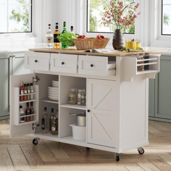 Cross border manufacturers hot selling sideboard cabinets, kitchens, mobile island tables, restaurants, universal wheel carts, American style storage cabinets, direct sales trend
