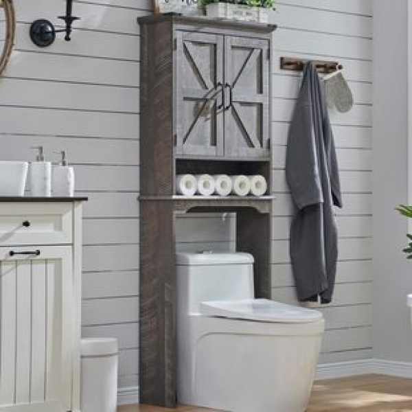 Amazon foreign trade hot selling floor standing storage cabinet with double door storage cabinet panel bathroom narrow storage cabinet toilet holder