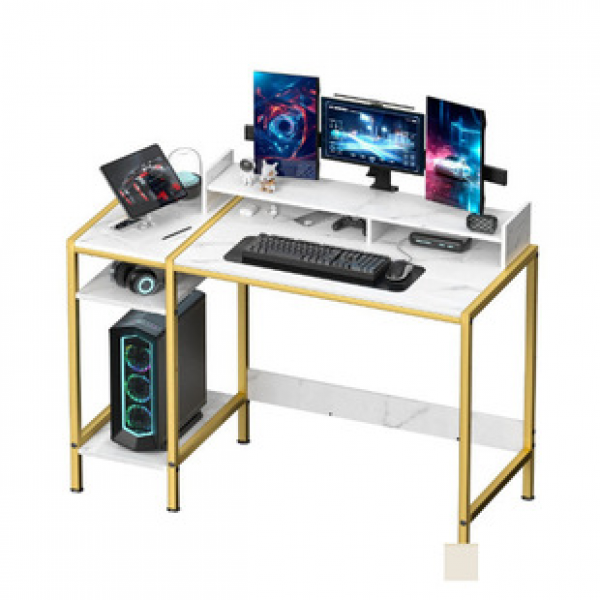Foreign trade cross-border marble design with power socket storage rack for storage, Amazon hot selling panel furniture trend