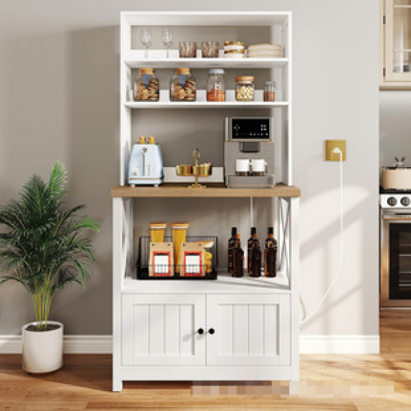 Suitable for rural style restaurants, Amazon hot selling wine cabinets, LED farmhouses, independent small kitchen storage cabinets