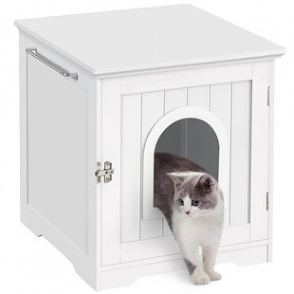 Cat litter box hidden cat toilet with drawer board structure, popular cat cage trend, cross-border factory direct sales of pet furniture