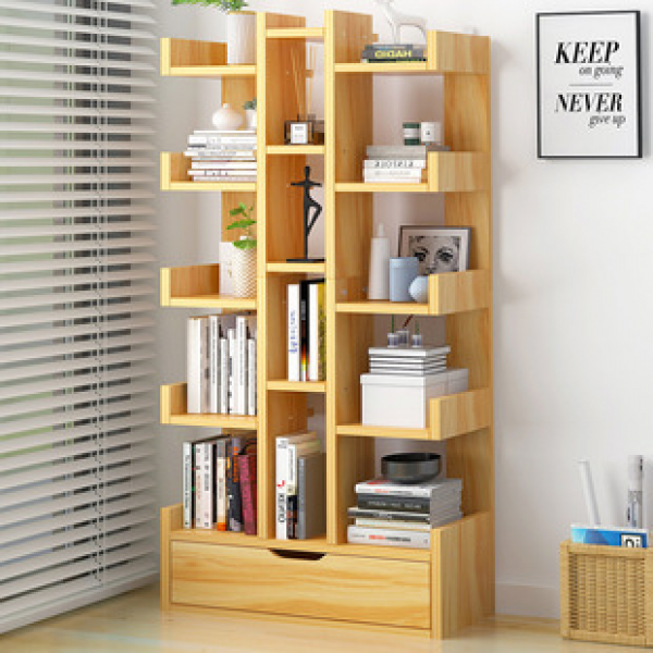 Home bedroom simple floor standing storage rack, student study bookshelf storage rack, multi-layer space saving storage cabinet