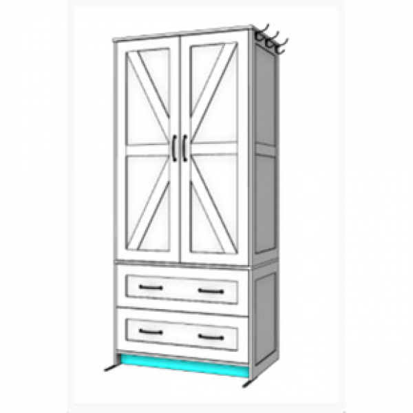 All solid wood wardrobe, home bedroom, modern and simple rental room, European style small apartment, new storage cabinet, children's wardrobe