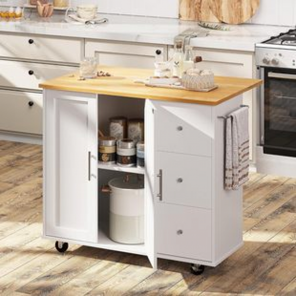 Cross border direct sales American minimalist version i folding solid wood dining car with large capacity and multifunctional home hotel commercial trend