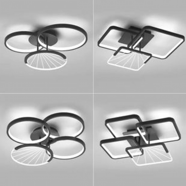 Creative eye protection LED bedroom study ceiling light, simple modern minimalist Nordic atmospheric living room light, household lighting fixtures