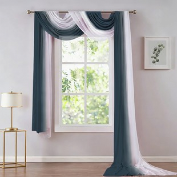1PC New Product Manufacturer Direct Supply Cross border E-commerce Platform Color Boutique Curtain Wedding Chiffon Curtain Factory Delivery
