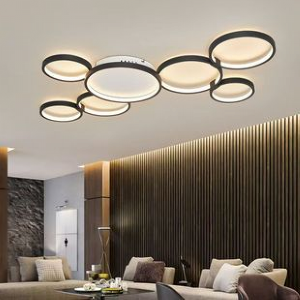 Modern minimalist circular combination ceiling light for rooms, bedrooms, home use, personalized lighting fixtures, living rooms, study rooms, LED lighting fixtures