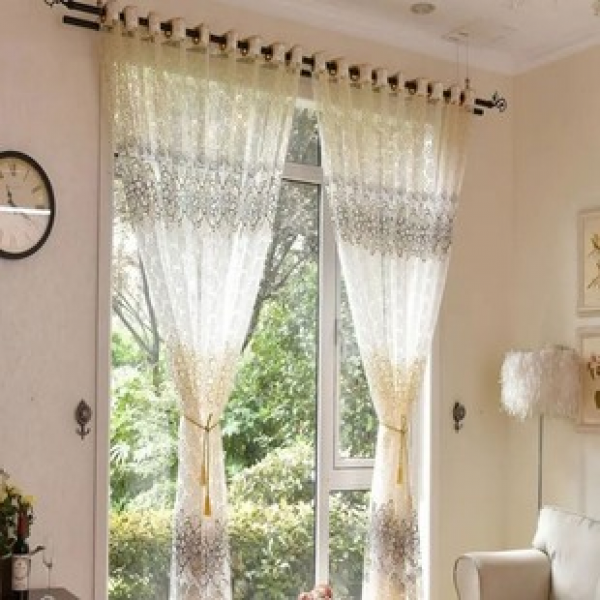 2026 Factory Direct Supply Cross border E-commerce Platform Amazon Explosive New Product Transparent Jacquard Curtain Curtain