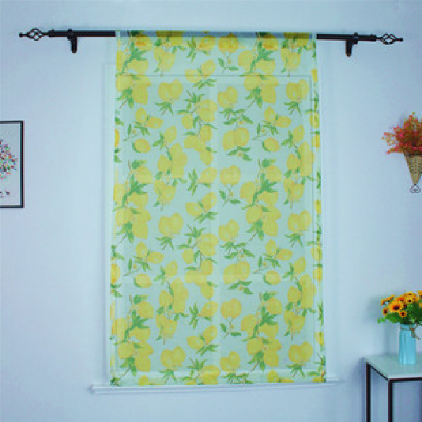 Cotton and linen curtains, window curtains, cute and simple balcony curtains, fabric for living room and bedroom, small-sized bay windows for shading