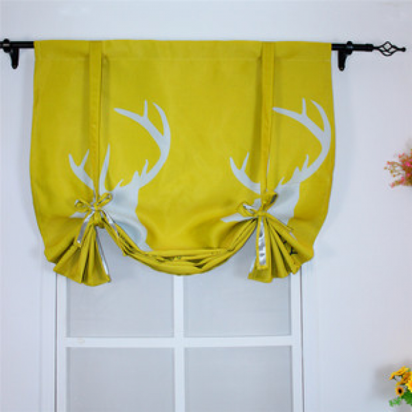Cotton and linen curtains, curtains, window screens, Nordic reindeer balconies, European gauze fabrics, living rooms, bedrooms, small-sized bay windows for shading
