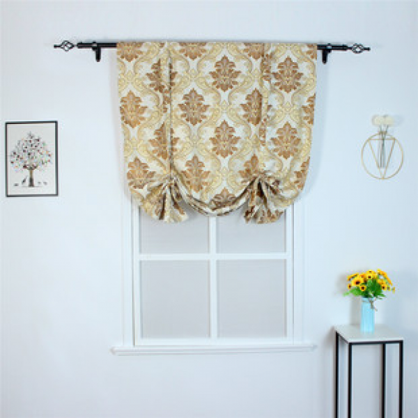 Cotton and linen curtains, window curtains, American classical balcony curtains, fabric, living room, bedroom, small size, kitchen, study