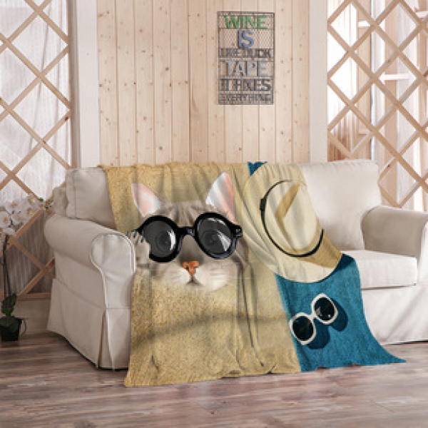 Blanket, anime star photo, flannel blanket, air conditioning, nap blanket, idol support blanket