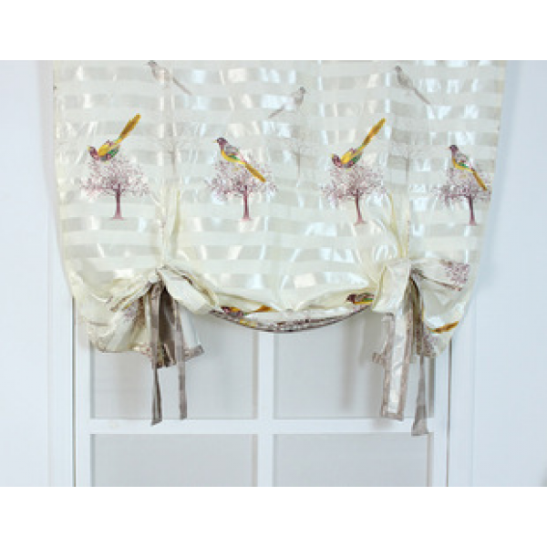 Cotton and linen curtains, window curtains, cute and simple balcony curtains, fabric for living room and bedroom, small-sized bay windows for shading