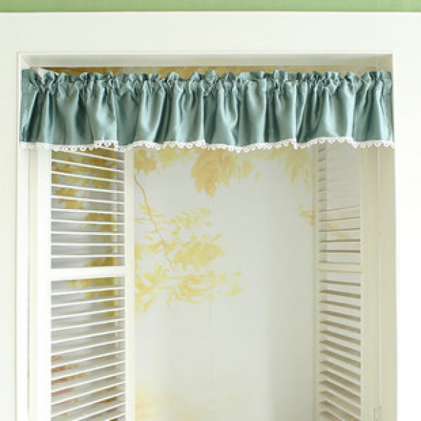 Cross border hot selling personalized American style short curtain cabinet door curtain half curtain simple partition finished short curtain kitchen blackout