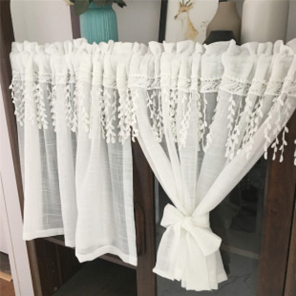 Cross border American style half curtain, short curtain, European style small curtain, window screen, door curtain showcase, Nordic kitchen partition products