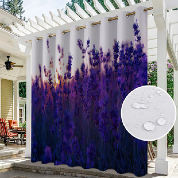 Curtain and window screen manufacturers supply cross-border platform outdoor rainy day series high-definition 3D outdoor landscape waterproof system