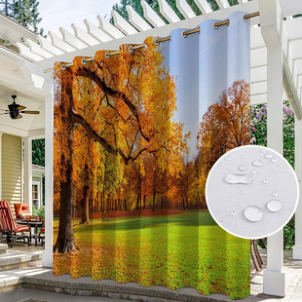 Curtain and window screen manufacturers supply cross-border platform outdoor rainy day series high-definition 3D outdoor landscape waterproof system