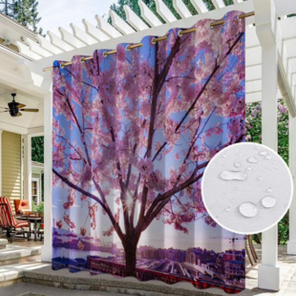 Curtain and window screen manufacturers supply cross-border platform outdoor rainy day series high-definition 3D outdoor landscape waterproof system